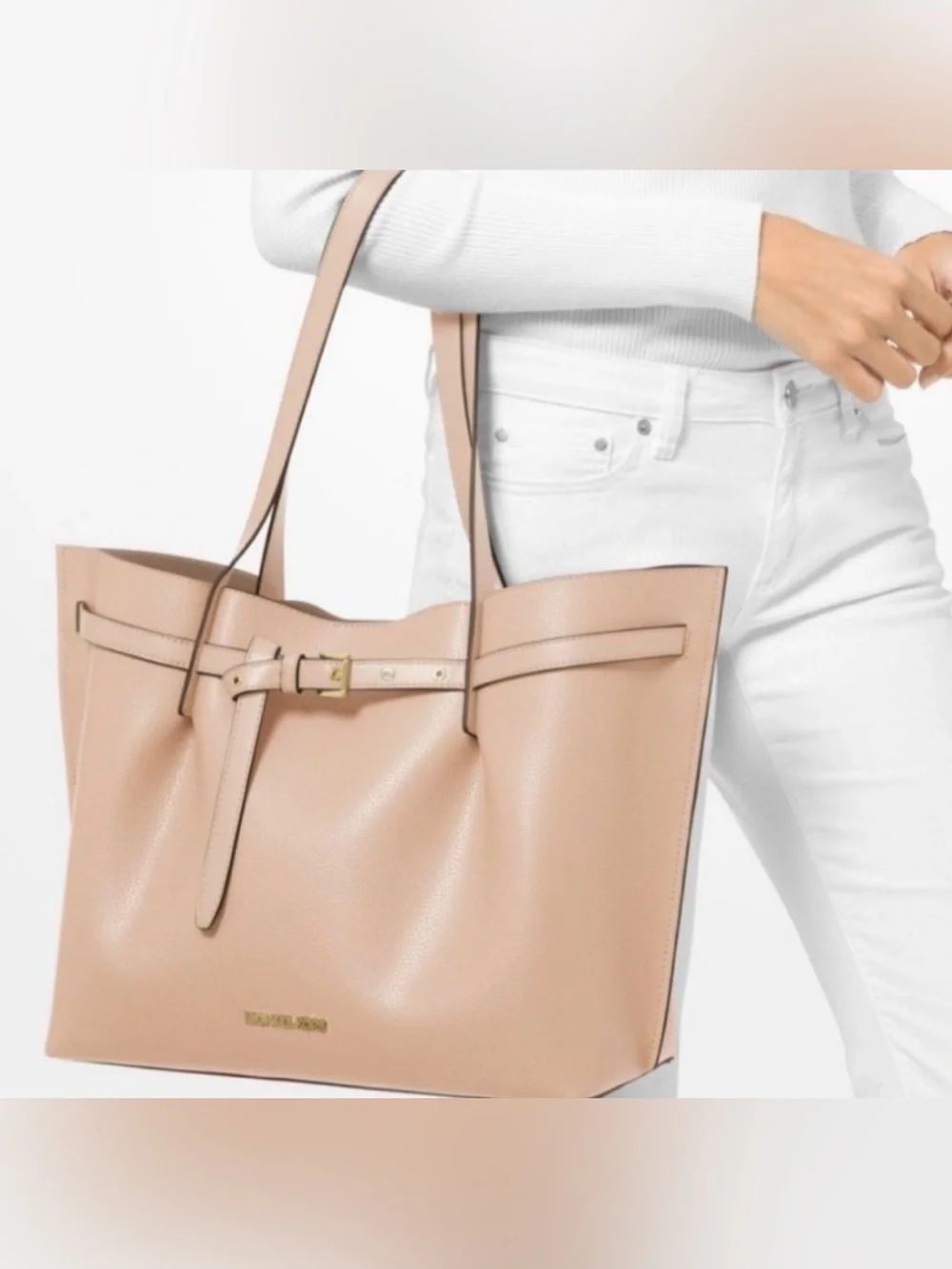 Michael Kors Blush (Buff) Emilia Large Tote - Picture 1 of 10